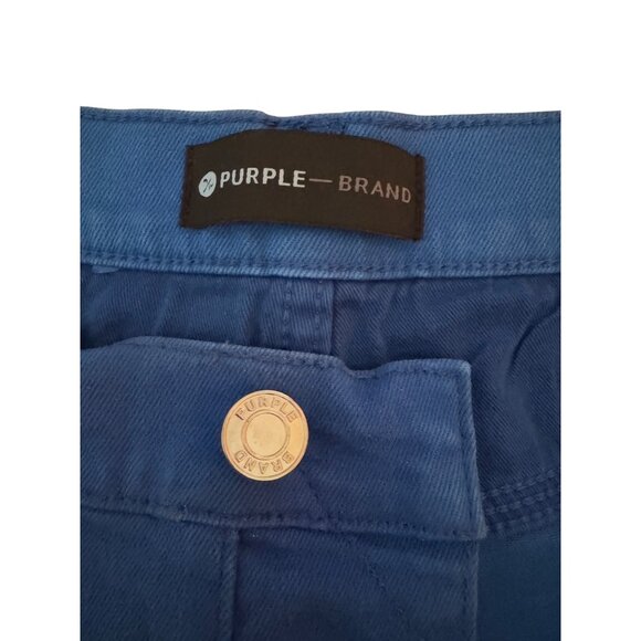 Purple Brand P001 Slim Fit Low Rise Slim Leg R. Blue Jean Men's Pants, Sz 32 NWT - Picture 8 of 13